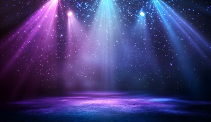 Blue and purple speed light effect on a dark background