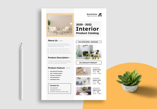 Clean And Modern Interior Product Catalog Flyer