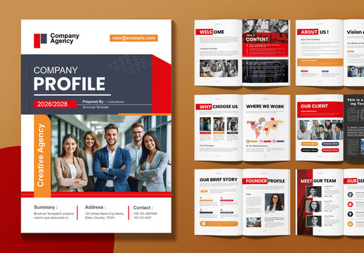 Colorful Company Profile Template Layout