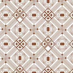 Retro Brown Diamond Line Pattern