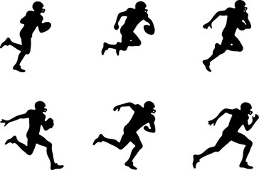 American Football Player with Flag Shield Background vector