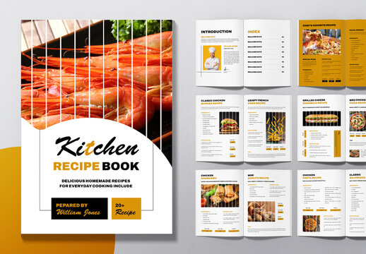 Kitchen Recipe Book Template Layout