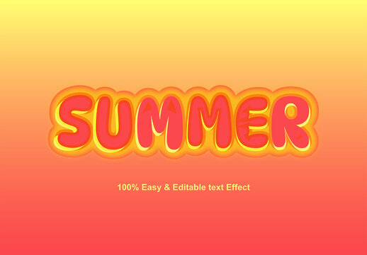 Summer Editable Text Effect