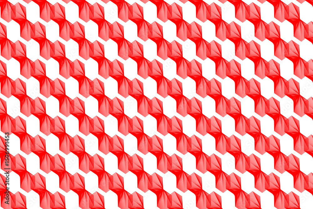 Poster red origami pattern background texture design repeating art