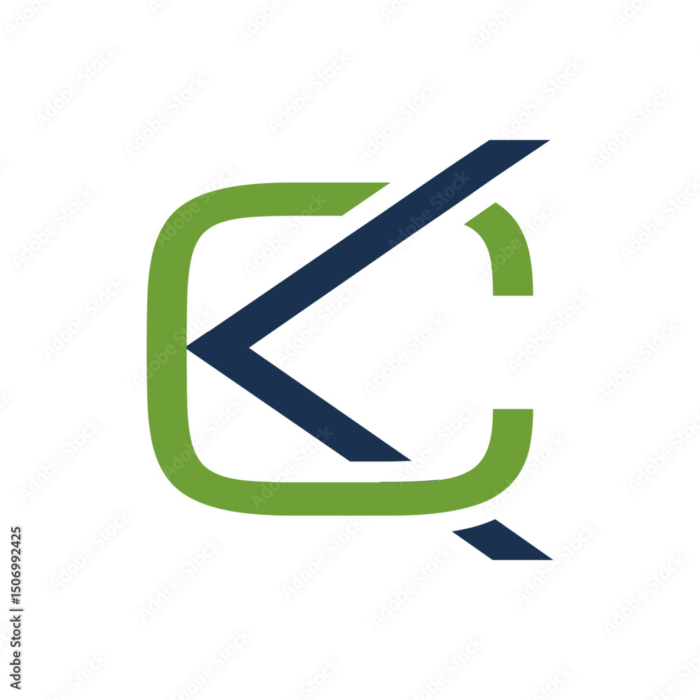 Aufkleber green curved shape forming a partial 