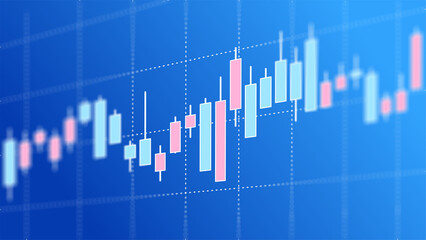 株価の推移をグラフで表現したイメージイラスト