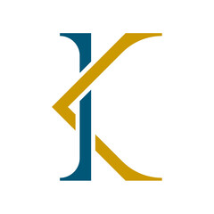 Letter K luxury logo design concept.
