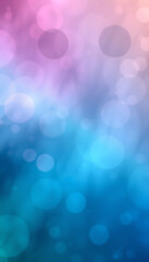 Obraz premium Vibrant bokeh gradient background with soft colors and blurry circle lights in vertical composition