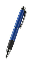 3D Illustration of Blue Pen Writing Instrument Isolated Transparent
