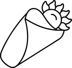 hand drawn vector illustration of an illustration of an apple