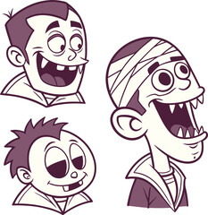cartoon man face