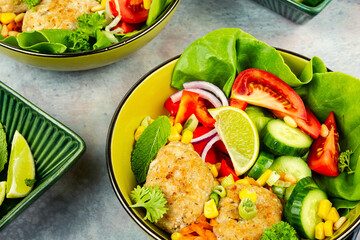 Fish cakes. Fish patties.