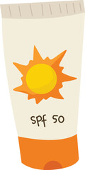 vector illustration of a summer sunblock