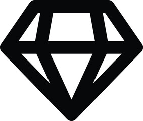Black Diamond Shape Jewelry Symbol Icon