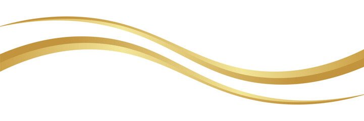 gold wave curve, golden wave corner shape for element, stripes ribbon golden graphic, striped gold. eps 10