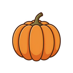 Cute Orange Pumpkin Illustration