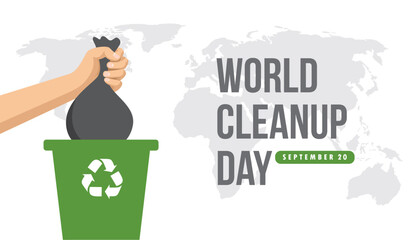 world cleanup day vector concept design
