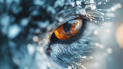 When the snow wolf's eyes are zoomed in it is very beautiful and clean 