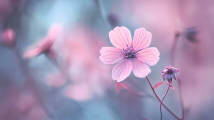 Beautiful blooming cherry blossoms with blur lens 