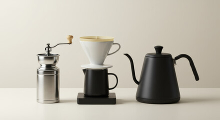 Coffee brewing equipment set