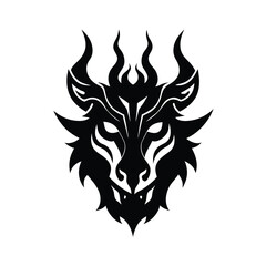 Spiritual Tribal Creature Tattoo Vector.