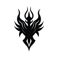 Spiritual Tribal Creature Tattoo Vector.