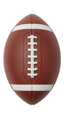 3D Rendered Football Ball Sport Game Brown Leather Laces with Transparent