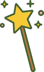 Magic wand vector illustration
