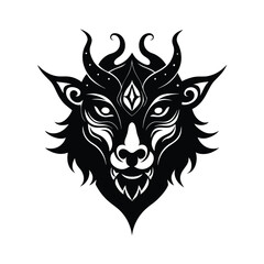 Spiritual Tribal Creature Tattoo Vector.