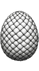 Fototapeta premium Isolated Illustration of a Detailed Pinecone in Black and White on Transparent