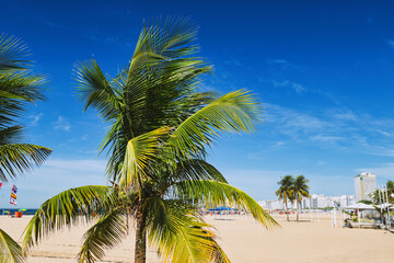 Rio de Janeiro, Brazil, May 19, 2025: Copacabana Beach is a beach located in the Copacabana...