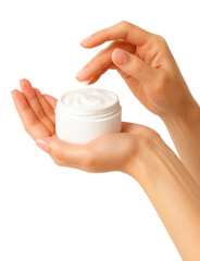Moisturizing cream in hand