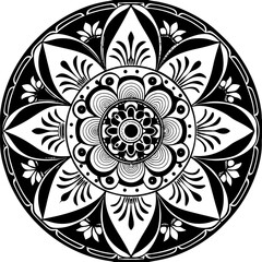 abstract floral ornament mandala design vector