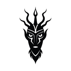 Spiritual Tribal Creature Tattoo Vector.