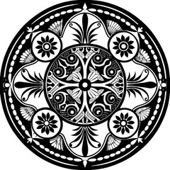 abstract floral ornament mandala design vector