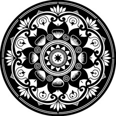 abstract floral ornament mandala design vector