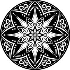 abstract floral ornament mandala design vector
