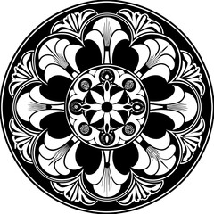 abstract floral ornament mandala design vector