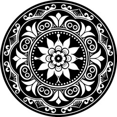 abstract floral ornament mandala design vector