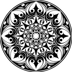 abstract floral ornament mandala design vector