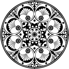 abstract floral ornament mandala design vector