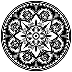 abstract floral ornament mandala design vector