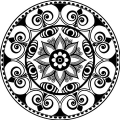 abstract floral ornament mandala design vector