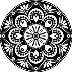 abstract floral ornament mandala design vector