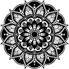 abstract floral ornament mandala design vector
