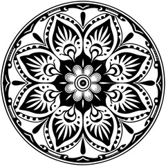 abstract floral ornament mandala design vector