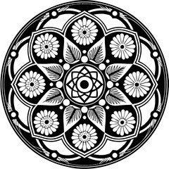 abstract floral ornament mandala design vector