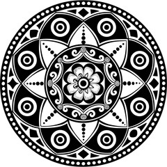 abstract floral ornament mandala design vector