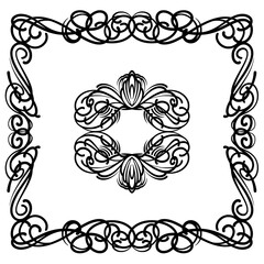 vintage frame with floral ornament