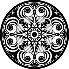 abstract floral ornament mandala design vector